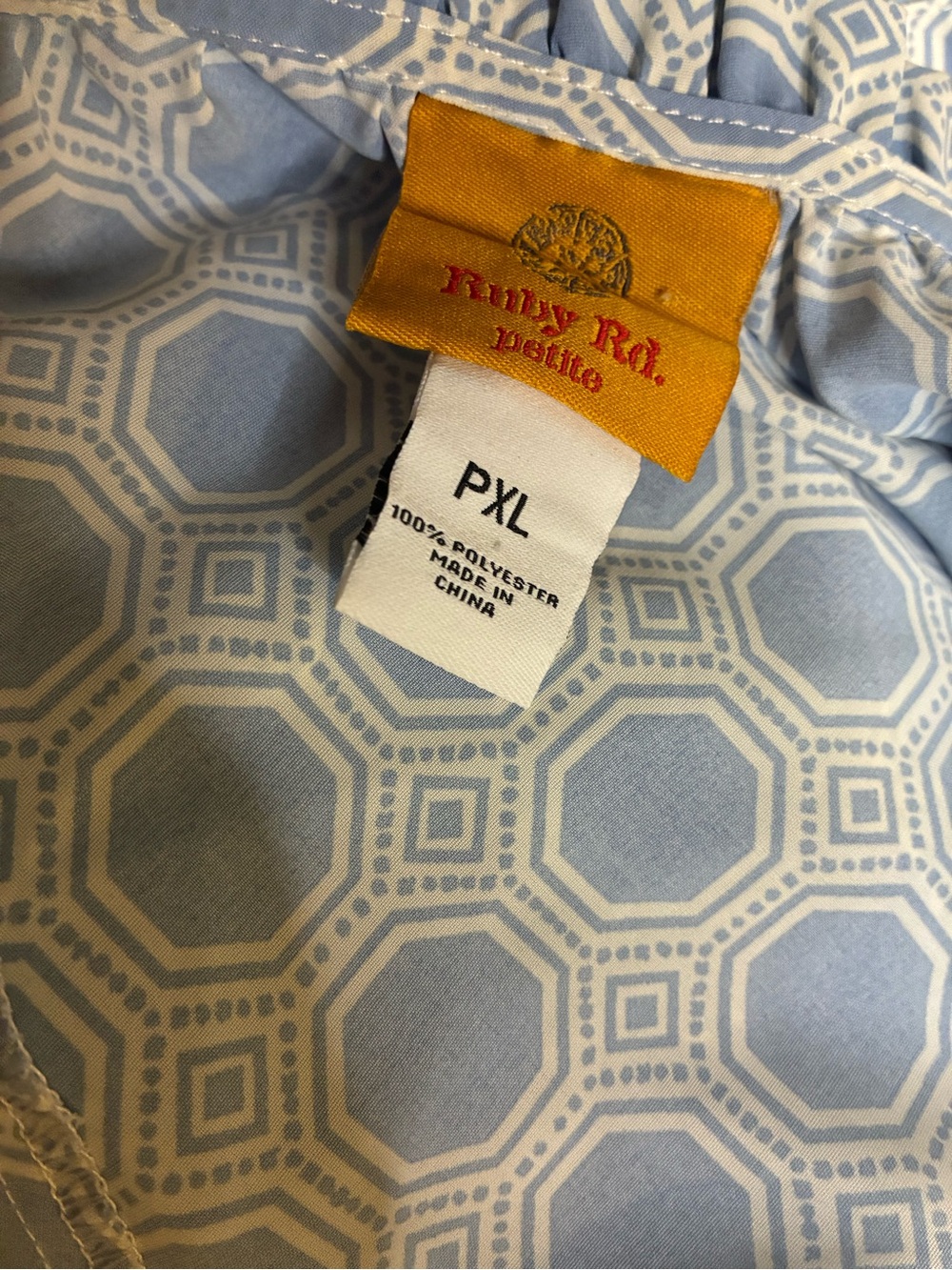 Ruby Rd. Light Blue Geometric Button-Front Blouse - Picture 7 of 9